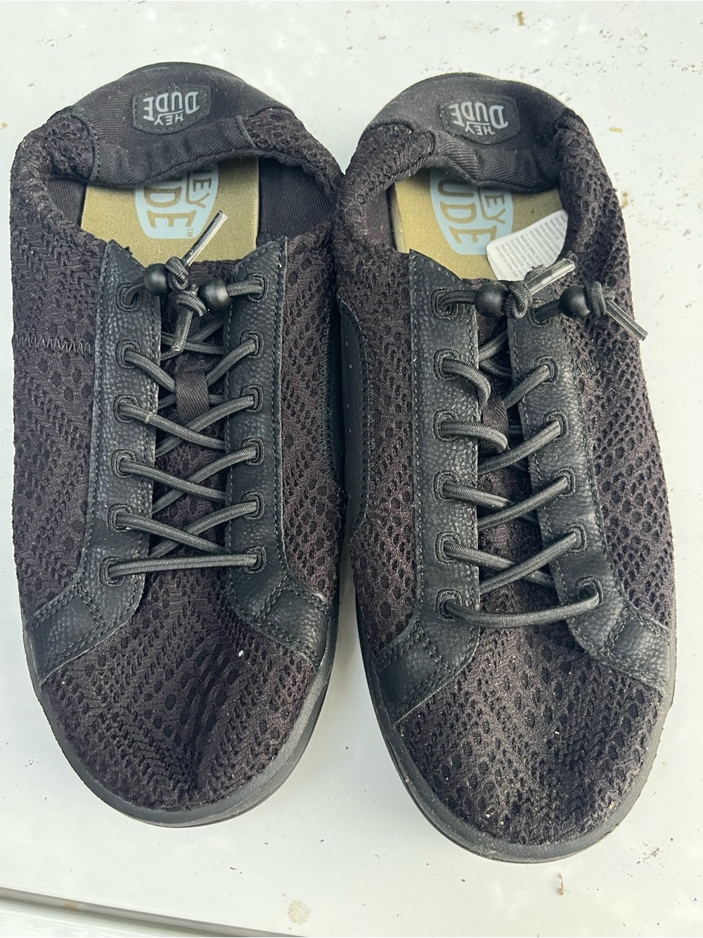 Hey Dude black Karina boho crochet shoes women’s size 9
